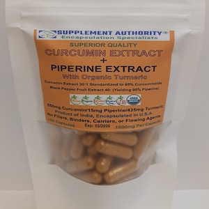 Turmeric Curcumin High Potency 95% 2000mg with Piperine Black Pepper Extract NEW - 100 Capsule Bag