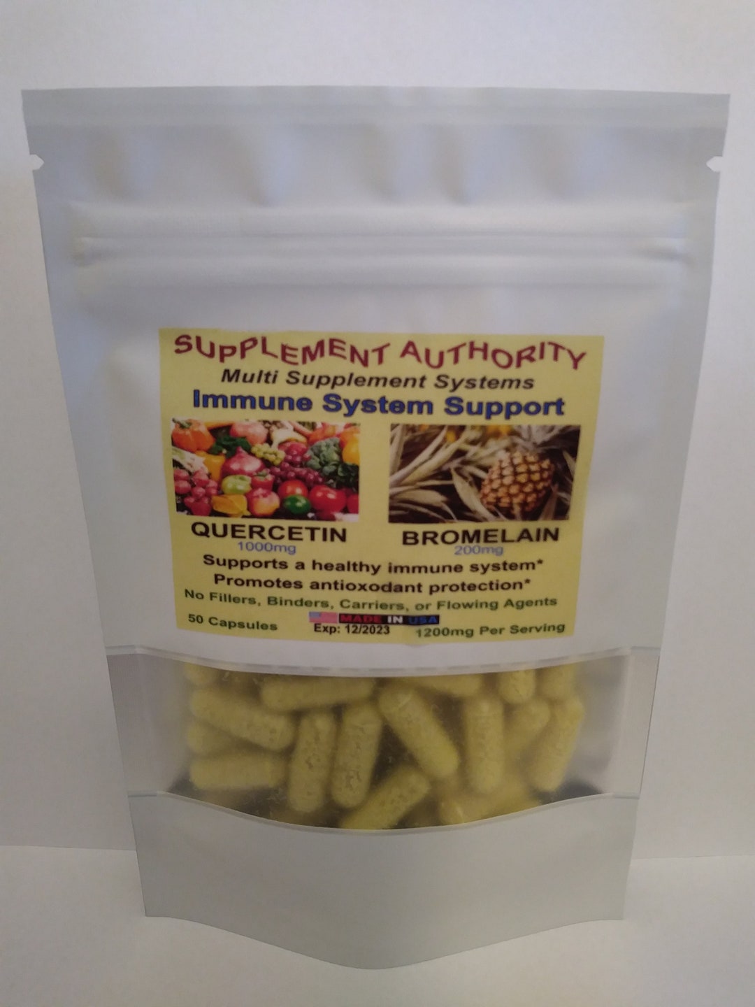 Quercetin Bromelain Antioxidant Immune System Support DOUBLE THE POWDER