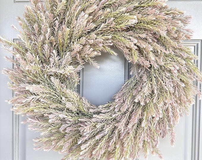 Neutral All Seasons Wreath, Front Door Decor