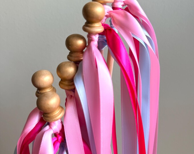 Customizable Satin Ribbon Wands: Set of 100 - Wedding Bridal Birthday Party Favors Photo Backdrop