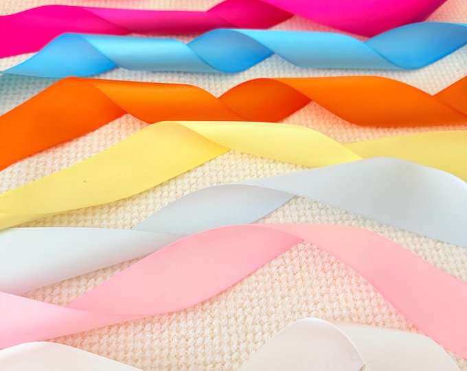 Bulk Satin Ribbons 50 yard spool roll Wedding Gift Bow Bouquet DIY Ribbon Supply