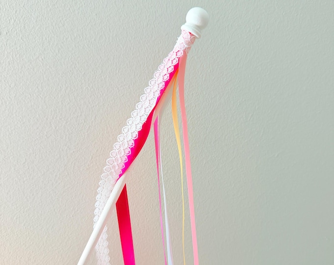 Custom Satin Ribbon Color Streamers with Custom Cap Finial: Personalized Event Favors