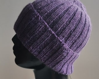 Men's alpaca hat Hand knit  men's hat Knitted hat