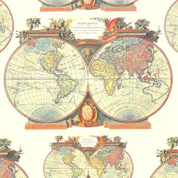 Decoupage World Map Etsy