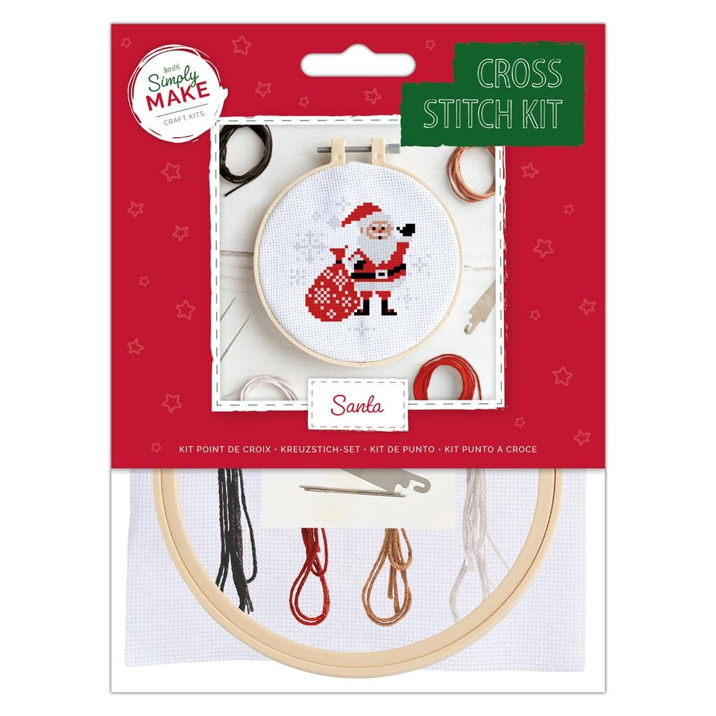 Christmas stocking Cross Stitch Kit Santa Claus Father Saint Nicholas Xmas  holiday Gift Counted Cross Stitch Kits DIY Luca-S Christmas Boot