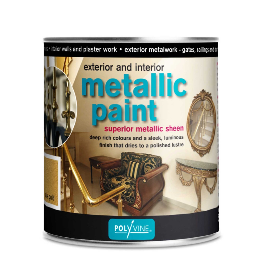 Polyvine Metallic Interior & Exterior Paint, UV Protection, Water and