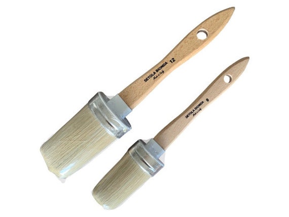 Oval chalk paintbrush, furniture painting brush, upcycling, shabby chic paintbrush, furniture renovation, natural & synthetic low shed brush