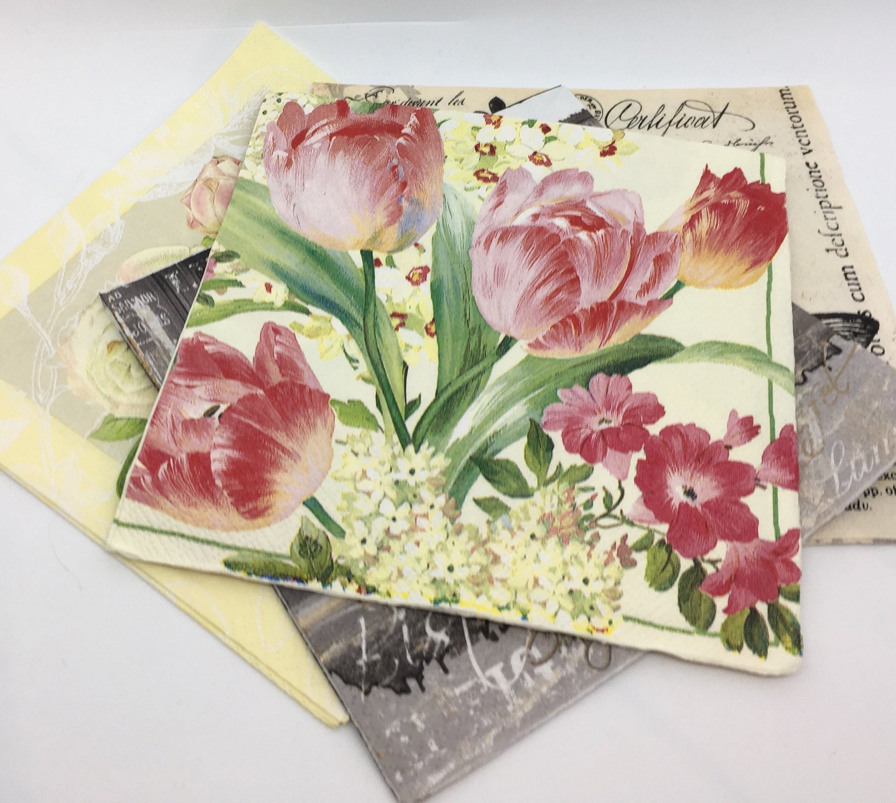 Decoupage starter kit. Learn to decoupage with napkins & full Etsy