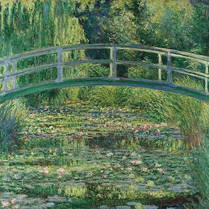 4 tovaglioli decoupage Monet individuali. Tovaglioli artigianali con paesaggio di stagno di ninfee di Monet, per decoupage, album di ritagli, tecnica mista, artigianato generale