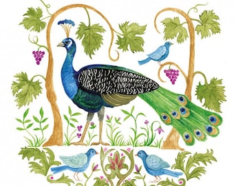 Serviettes paon. Lot de 20 serviettes de table vintage vert paon, serviettes en papier pour découpage, serviettes de table pour votre table ou pour une occasion spéciale