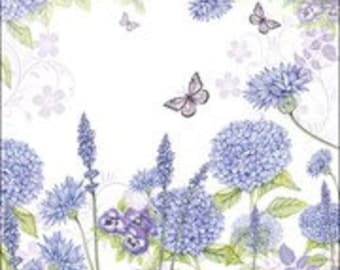 4 Serviettes Papier Oiseau Vintage