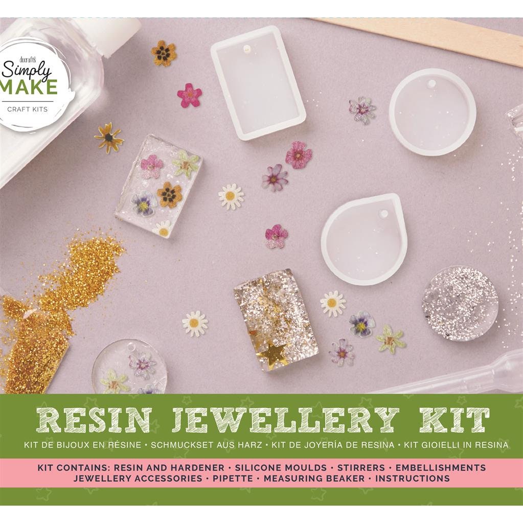 Resin Kit With Necklace Pendant Resin Moulds Mica Powder