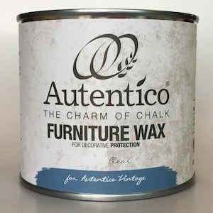 Autentico Clear and Coloured Wax for upcycling projects or your home, use on chalk paint wooden furniture for protection. Bee & Carnauba wax