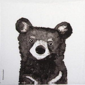 4 tovaglioli decoupage per orsi individuali. Adorabile tovagliolo artigianale di carta orso, per decoupage, scrapbook, mezzi misti, artigianato generale