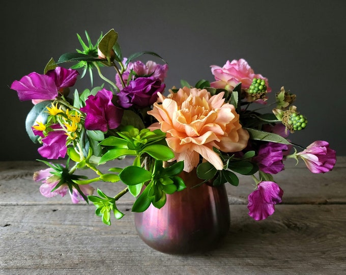 Real Touch Flower Arrangements/real Touch Orchid/silk Etsy