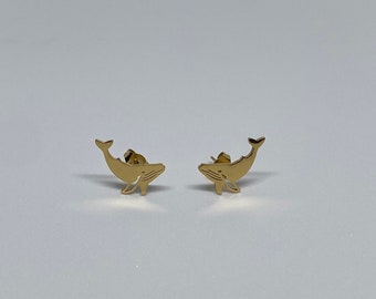 Whale Stud Earrings