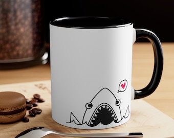 Shark Love Colourful Accent Mug