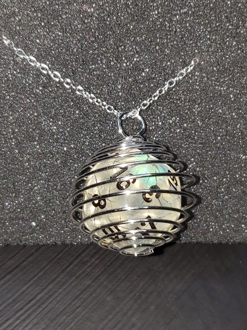 D20 Dice Cage Necklace