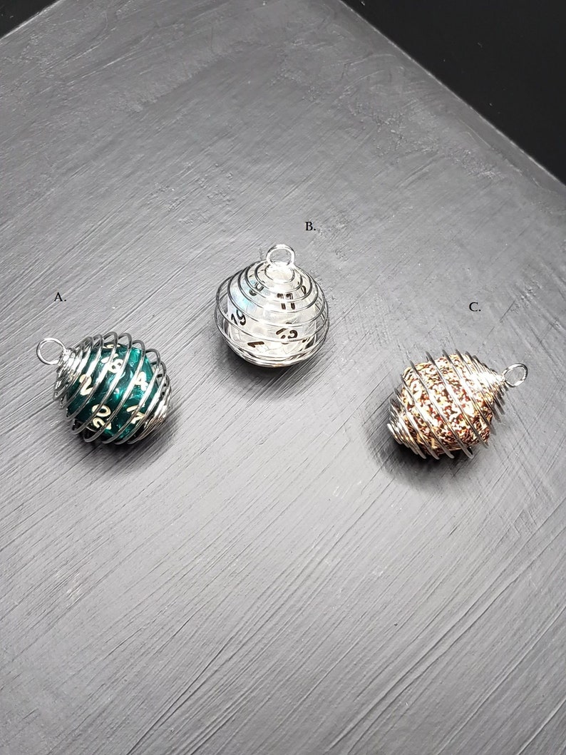 D20 Dice Cage Necklace