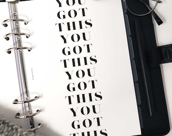 You Got This Dashboard - Digital, Half Letter (HL)