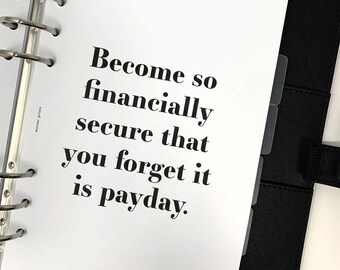 Financial Planner Inserts - Printed, A5