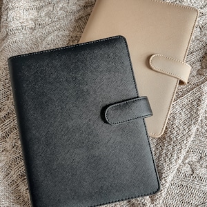 Seconds Sale - Saffiano A5 Planner (Black or Taupe/Beige) - 6 Ring