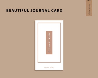 Beautiful Journal Card - Digital, JC