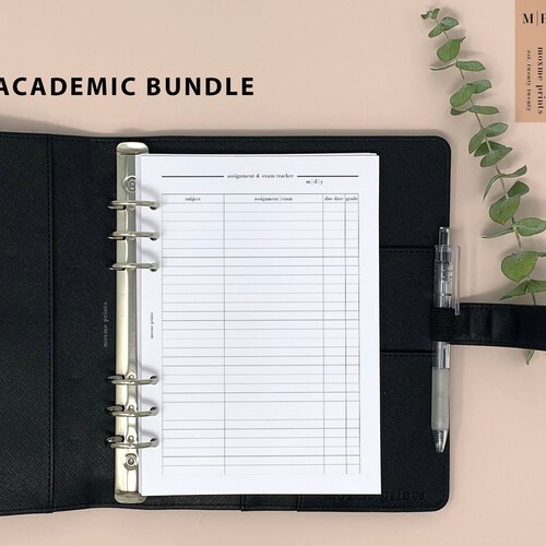 Academic Student Planner 20232024 Workbook Planner Inserts Etsy