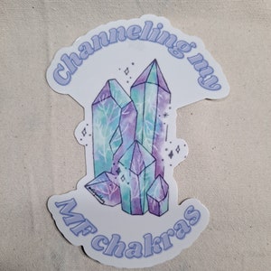 Channeling meine Chakren | Vinyl Yoga Reiki und Hexe Sticker zur Dekoration | Lustig