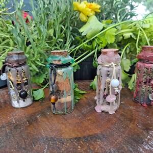 Witchcraft Spell Jar Herb and Intention Bottles | Spell Vial Witch Jar