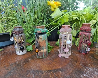 Witchcraft Spell Jar Herb and Intention Bottles | Spell Vial Witch Jar