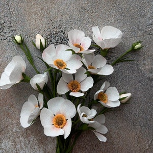 Handmade Crepe Paper Ranunculus Bouquet: Bridal Shower Decor