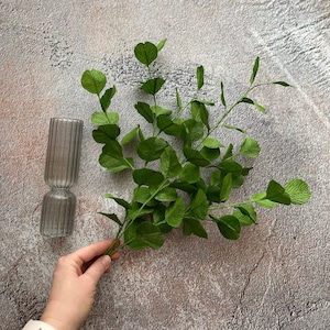 Composizione di bouquet di eucalipto in carta crespa, pianta artificiale di alta qualità, centrotavola da giardino, decorazione verde per matrimoni/casa