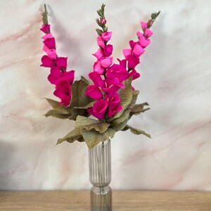 Digitale en papier simple tige, fleur en papier crêpe, décoration artificielle de fleurs pour toujours, fleur en papier ivoire, cadeau d'anniversaire en papier unique