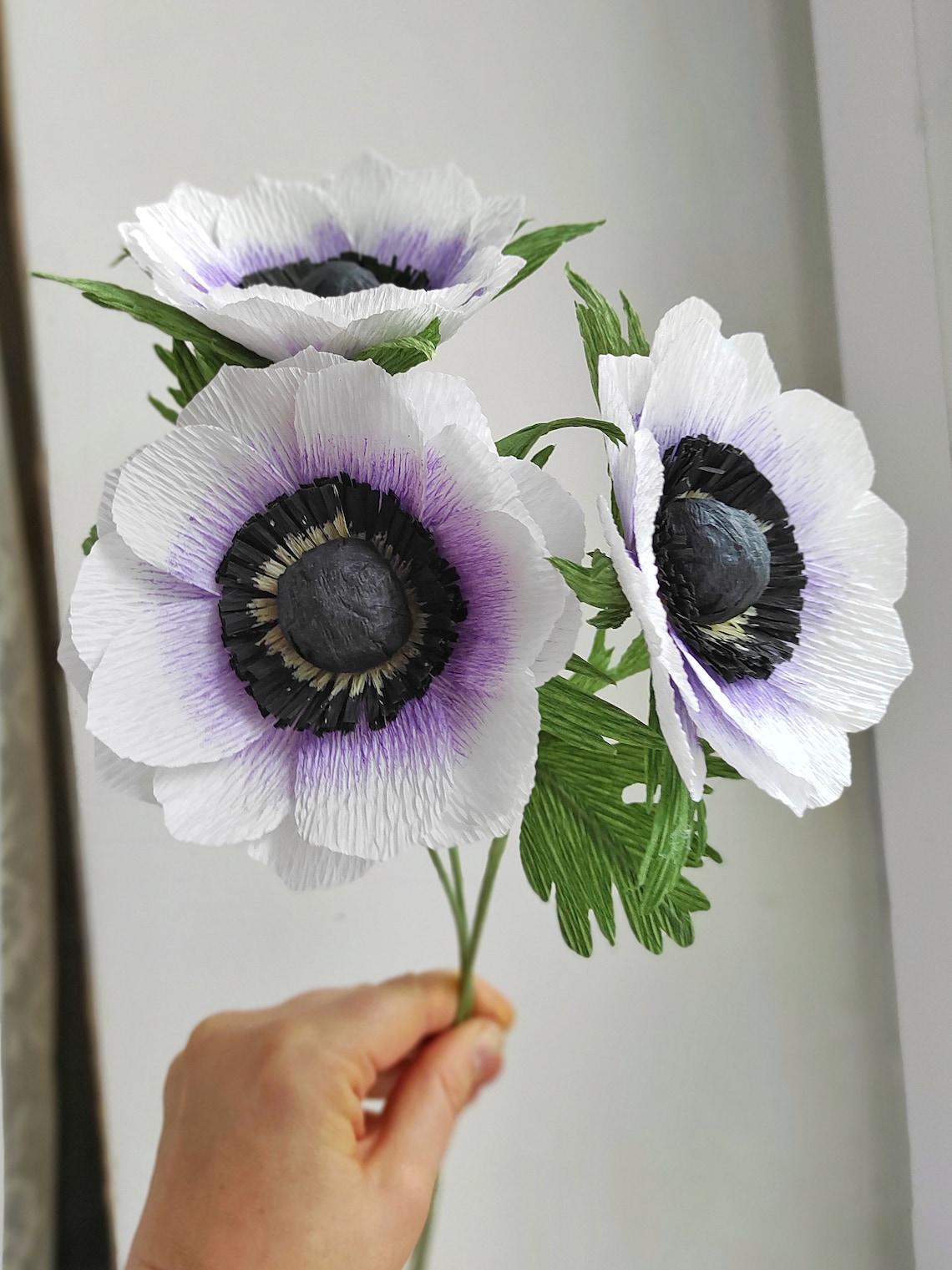 Easy Crepe Paper Flower Anemone Tutorial DIY Crepe Paper Etsy