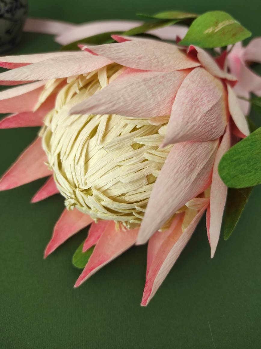 Artificial Protea for Home Decoration Pink Paper Protea Etsy