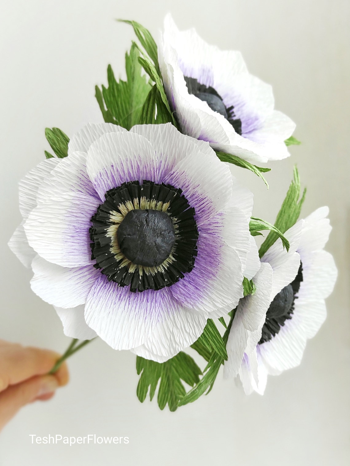 Easy Crepe Paper Flower Anemone Tutorial DIY Crepe Paper Etsy