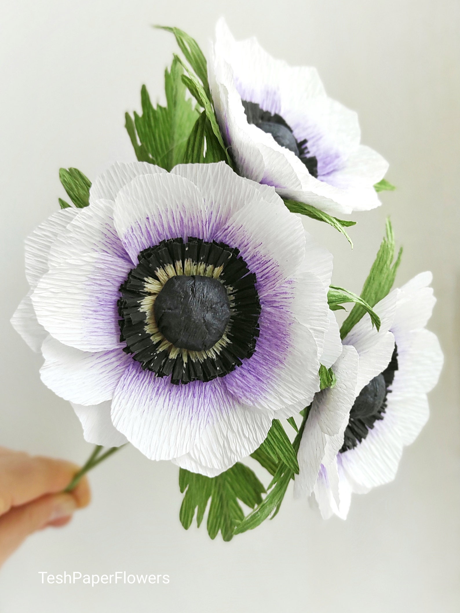 Easy Crepe Paper Flower Anemone Tutorial DIY Crepe Paper Etsy