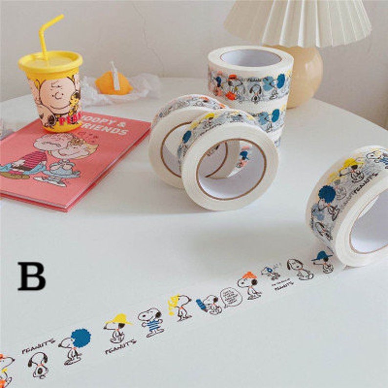 Korea Cute Snoopy Masking Tape Cartoon Etsy