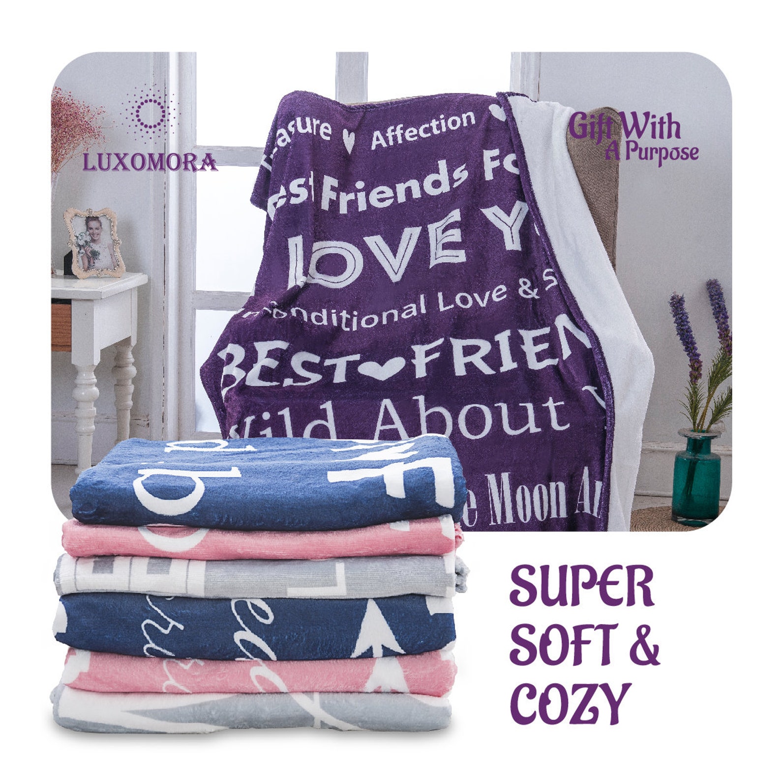 Best Friend Blanket Best Friend Personalized Blanket Bestie Etsy