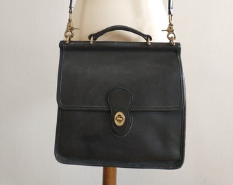 Vintage Black Coach Willis top handle bag #9927