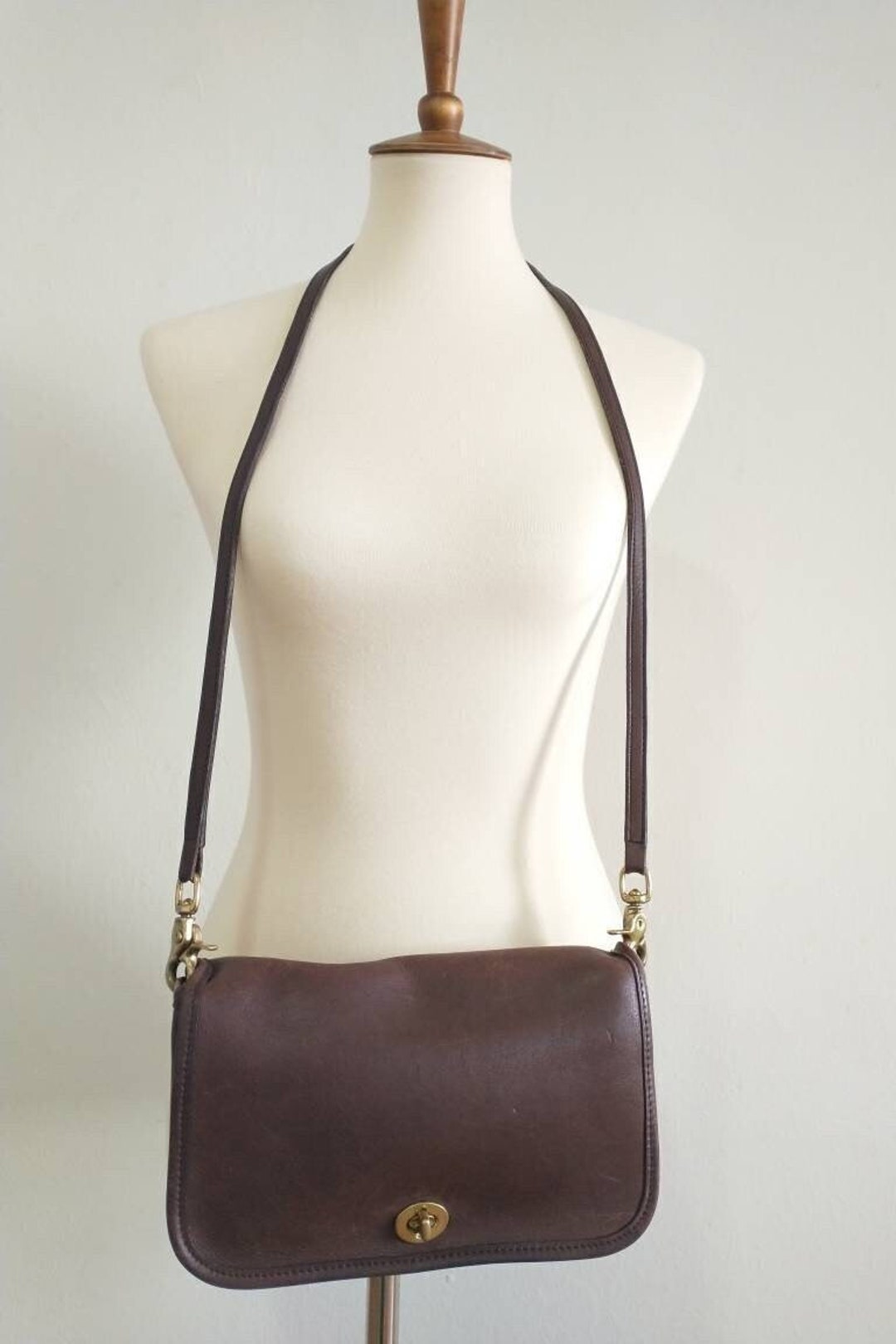 COACH 10124 Used Signature Purse Brown Stripe Tote Shoulder Bag Bucket |  eBay