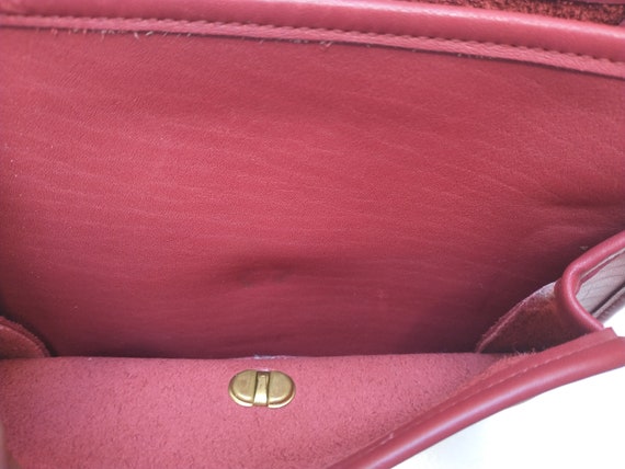 Vintage Coach Rambler Legacy Red Gold Leather Cro… - image 8