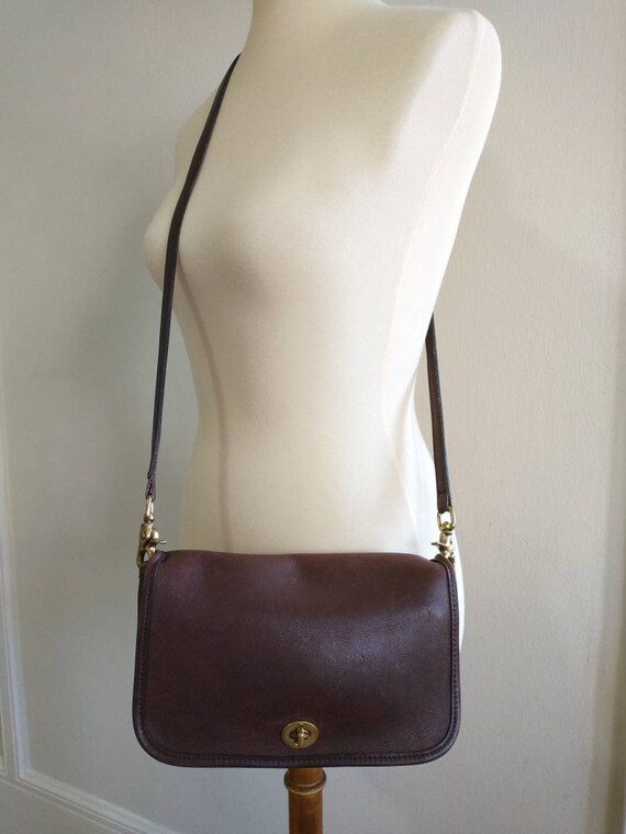 Coach | Bags | Coach Signature Ergo Brown Canvas Leather Bag | Poshmark