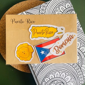 Puerto Rico Sticker pack of 4 | Toston | Boricua