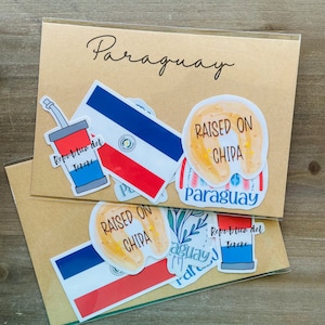 Paraguay Sticker Pack of 5 | Chips | Terere | Mate | Paraguay set