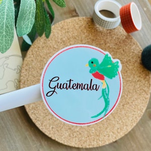 Guatemala Round with Quetzal Sticker