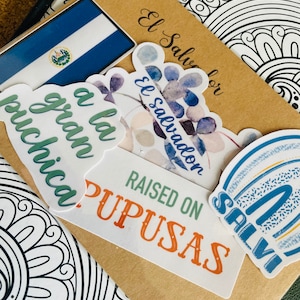 El Salvador Sticker Pack El Salvador Stickers - Etsy