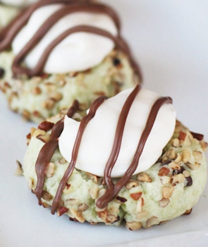 Pistachio Thumbprint Cookies 2 Dz Etsy