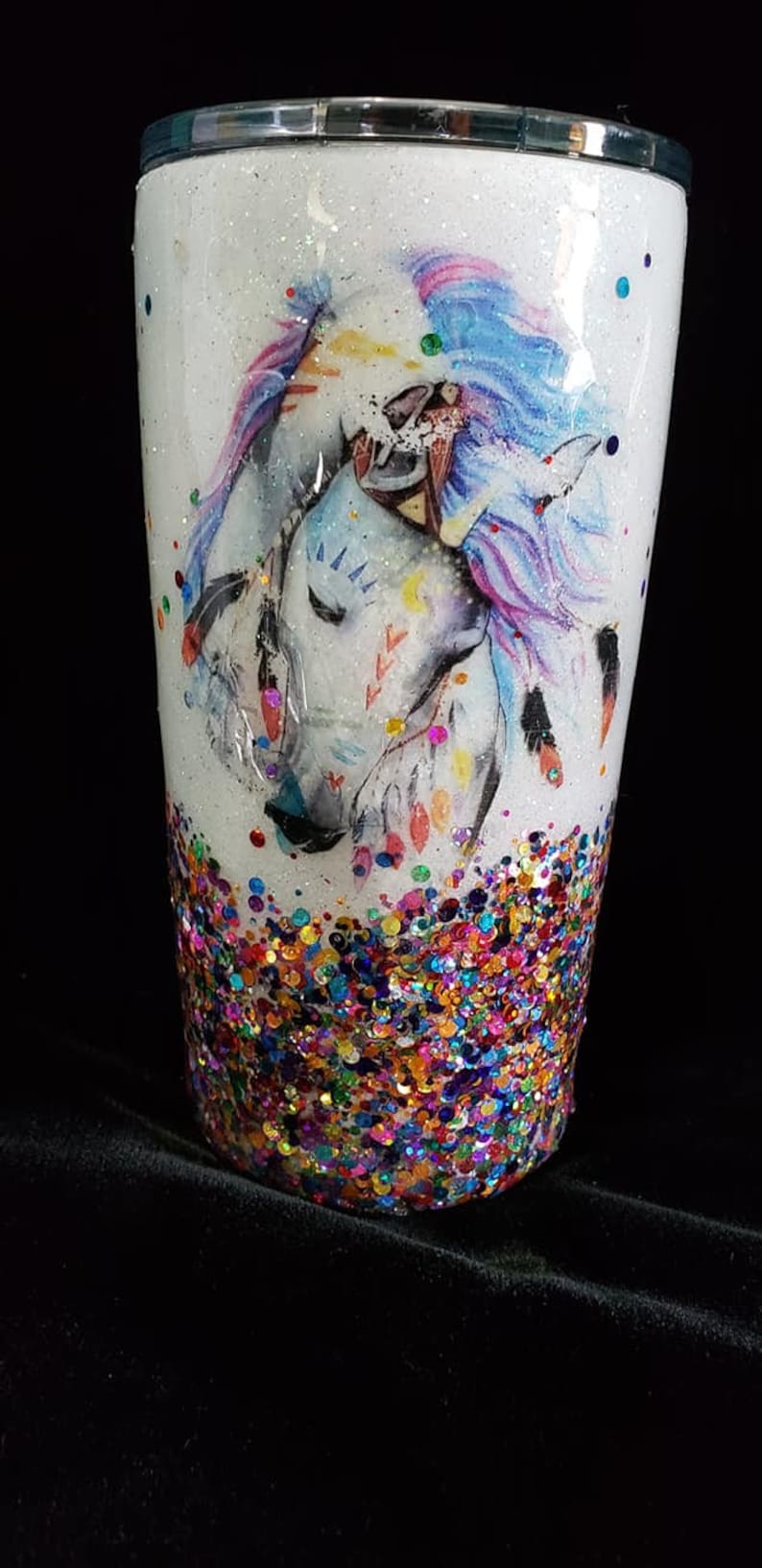 Water Color Horse Tumbler